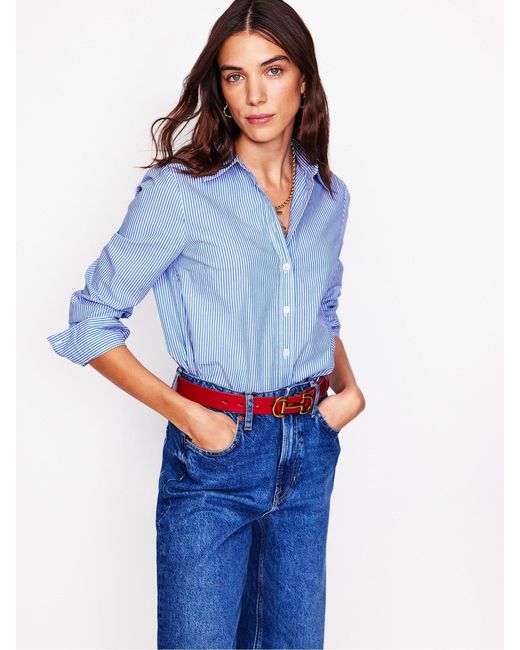 Boden Blue Petite Petite Sienna 100% Cotton Shirt