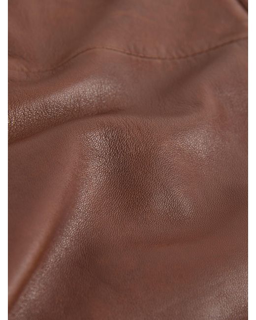 Next Brown Leather Zip Through Jacket for men