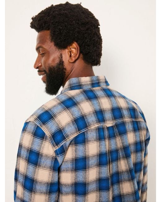 FatFace Blue Fatface Hayle Long Sleeve Check Shirt for men