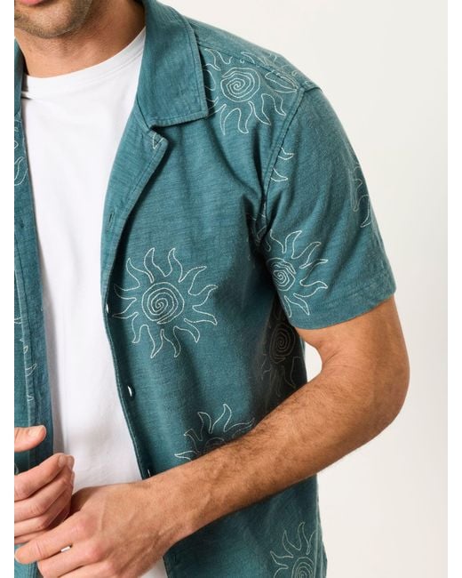FatFace Blue Fatface Printed Sun Shirt for men