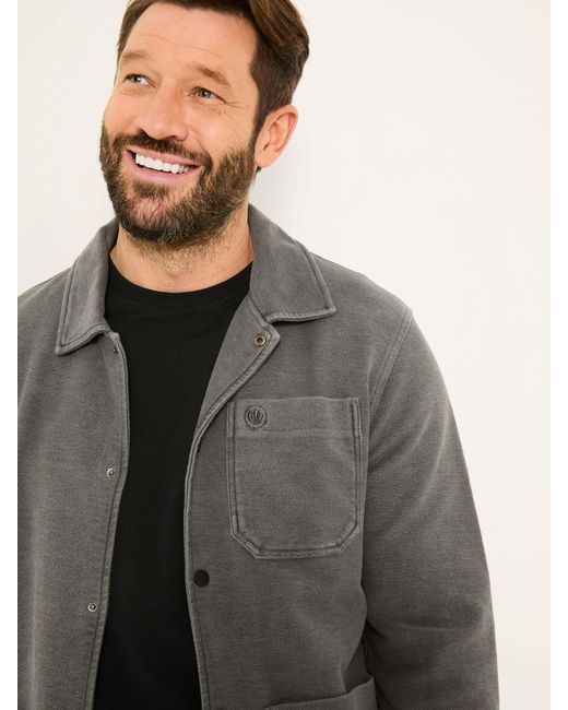 FatFace Gray Fatface Lowe Lowe Loop Back Light Weight Jacket for men
