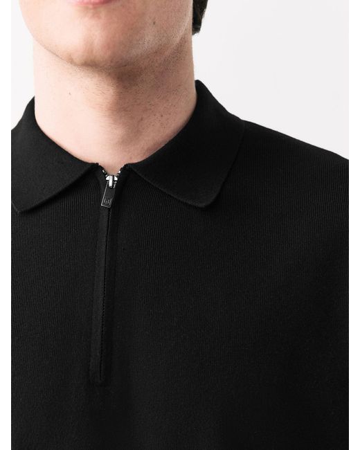 Next N. Premium Relaxed Fit Kurzarm-Strickpolohemd in Black für Herren
