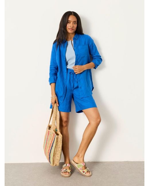 FatFace Blue Fatface Olivia 100% Linen Shirt