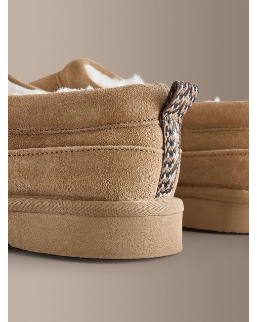 Next Brown Taupe Closeback Slippers for men