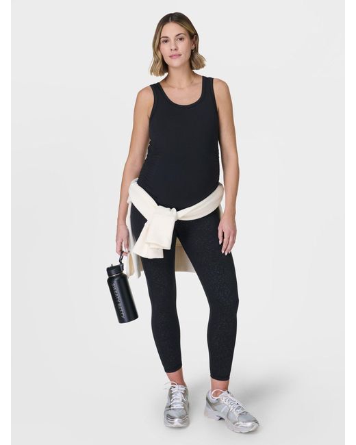 Sweaty Betty Blue Full Length All-Day Embossed Maternity Leggings