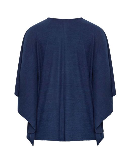 Evans Blue Flat Cape Top