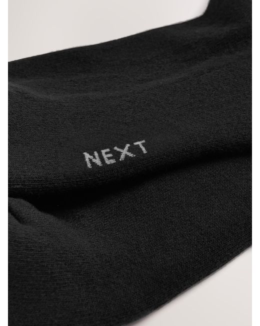 Next Black Cushioned Mid Trainer Socks 5 Pack for men