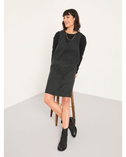 FatFace Black Fatface Binny Petite Tweed Pinny Mini Dress