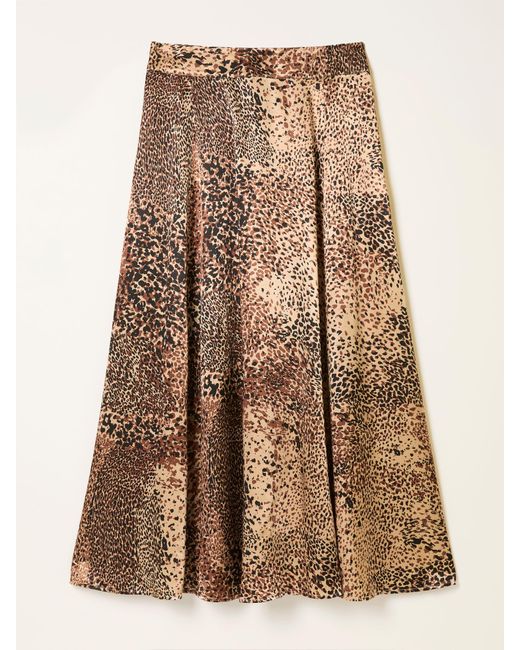 FatFace Brown Fatface Sadie Midi Skirt