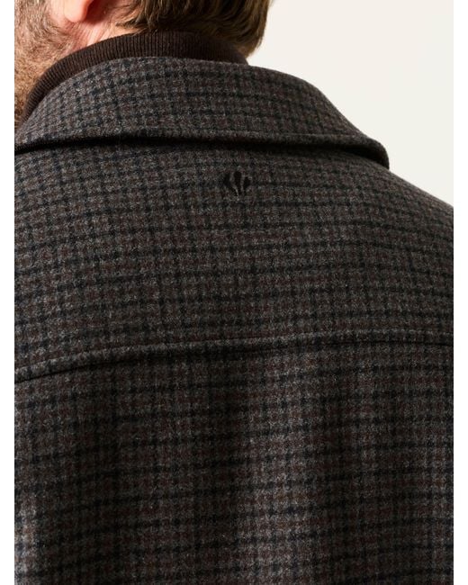 FatFace Gray Fatface Charcoal Check Shacket for men