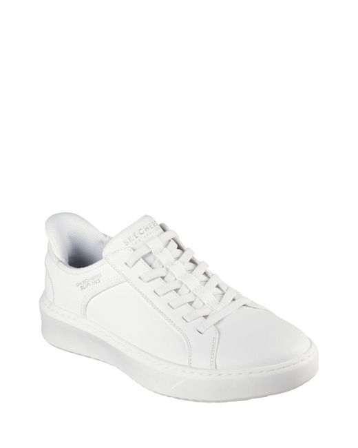 Skechers Court Break Slip-In-Turnschuhe Mit Doppelter Belüftung in White für Herren