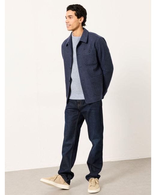 FatFace Blue Fatface Herringbone Worker Jacket for men