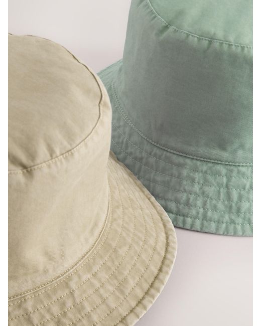 Next Green Reversible Bucket Hats 2 Pack for men