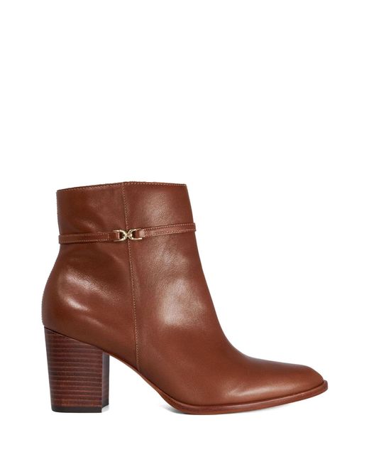 Dune Brown Pagety Ankle Boots