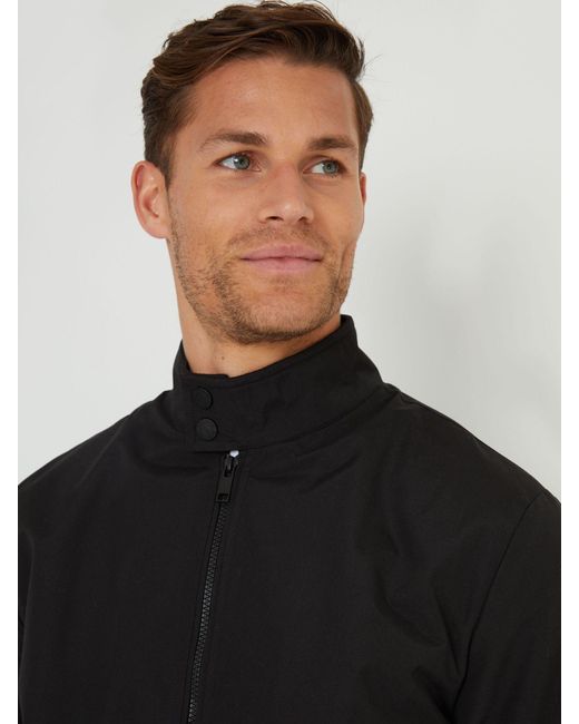 Threadbare Blue Showerproof Harrington Jacket for men
