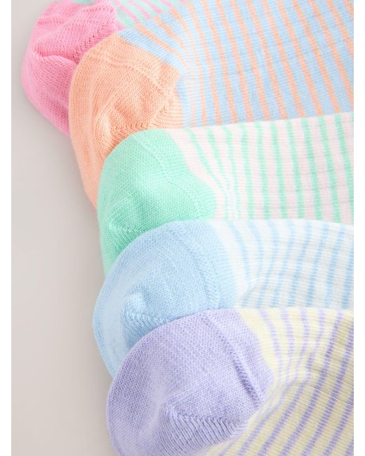 Next Multicolor Stripe Trainer Socks 5 Pack