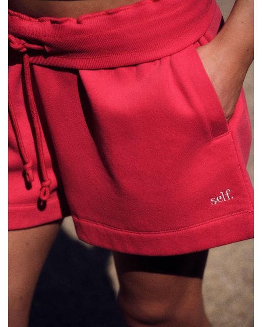 Self Red Shorts