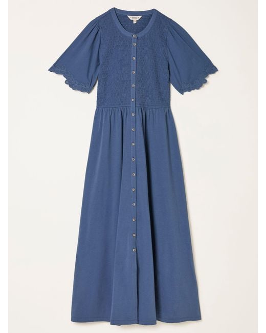 FatFace Fatface Fleur Petite Jersey Midi Dress in Blue | Lyst