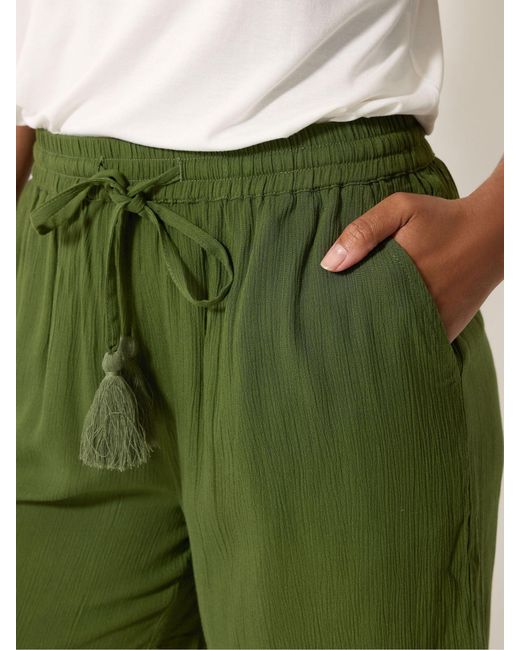 M Com Green Crinkle Shorts