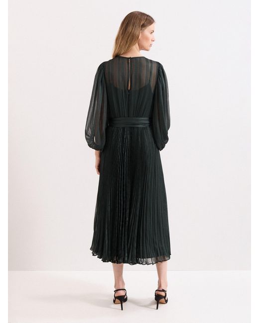 Phase Eight Black Petite Lucie Pleat Dress