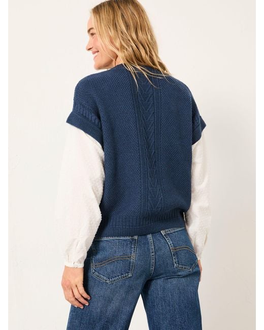 FatFace Blue Odette Button Front 2