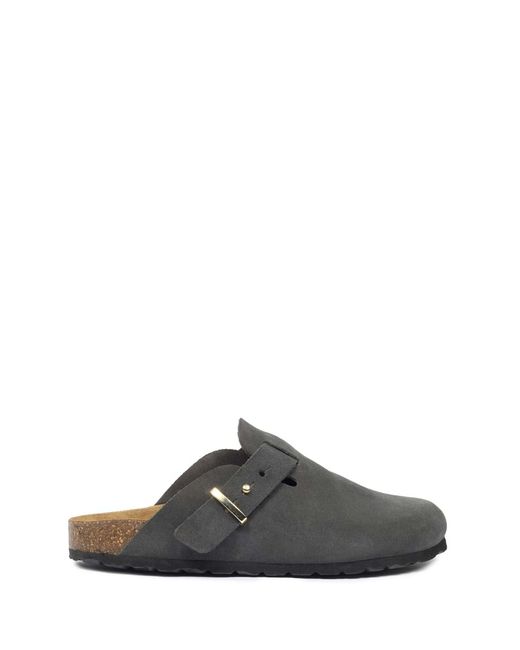 Celtic & Co. Gray Stud Strap Clogs