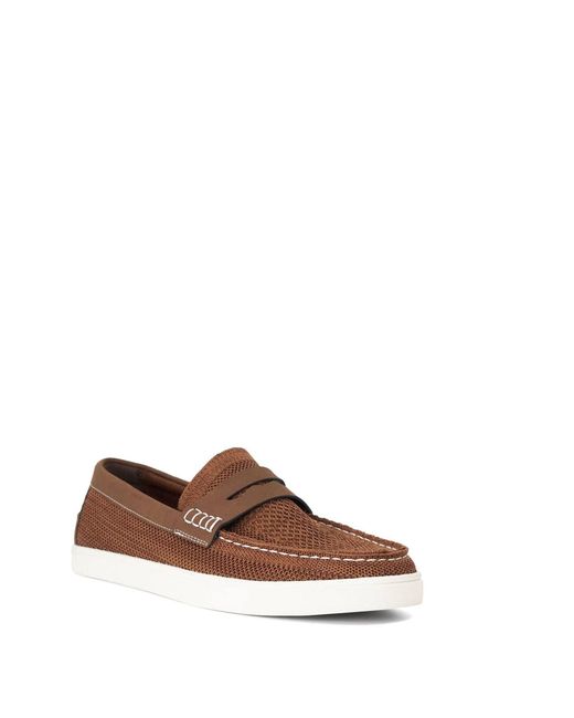 Dune Brown Benzy Loafers for men