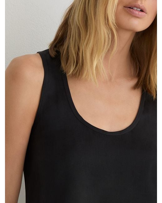 Reiss Ruby - Black Silk-front Vest, S (us 4-6)