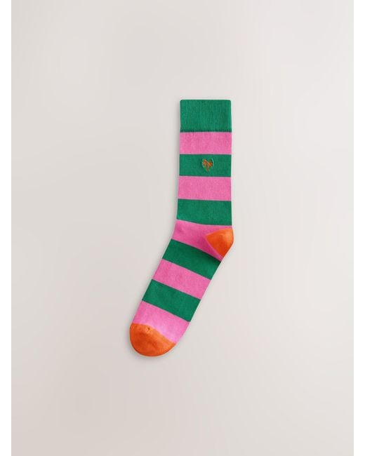 Next Blue Striped Pattern Socks 8 Pack for men
