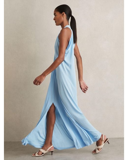 Reiss Blue Jersey Maxi Dress