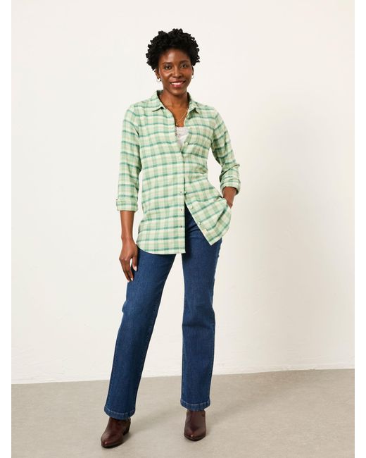 FatFace Green Fatface Olivia Regular Check Shirt