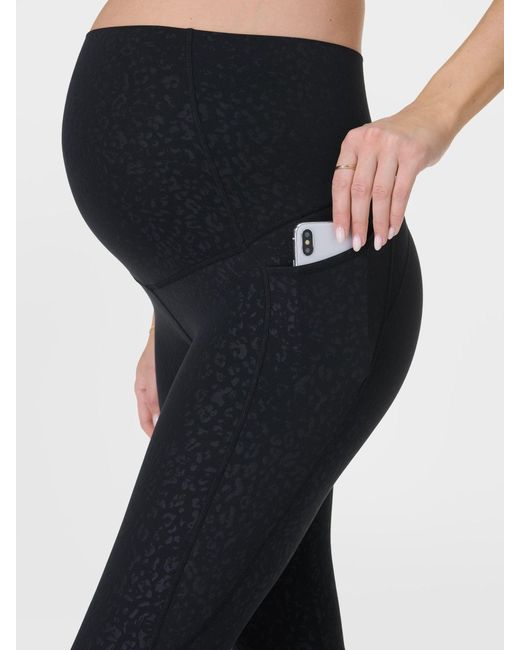 Sweaty Betty Blue Full Length All-Day Embossed Maternity Leggings