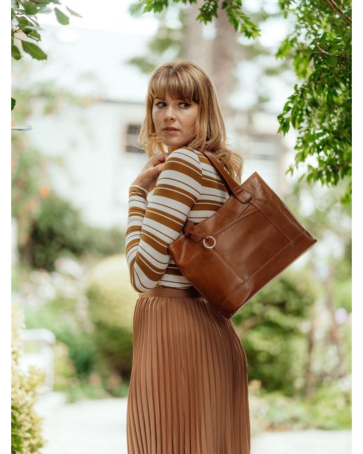 Conkca Green 'Minella' Leather Tote Bag