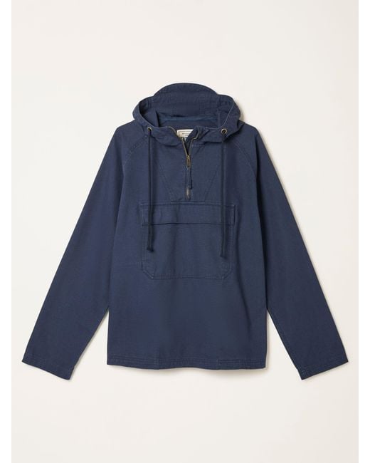 FatFace Blue Fatface Canvas Overhead Smock Jacket for men