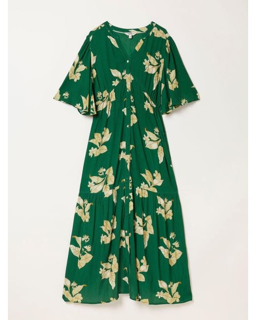 FatFace Green Fatface Paige Regular Midi Dress