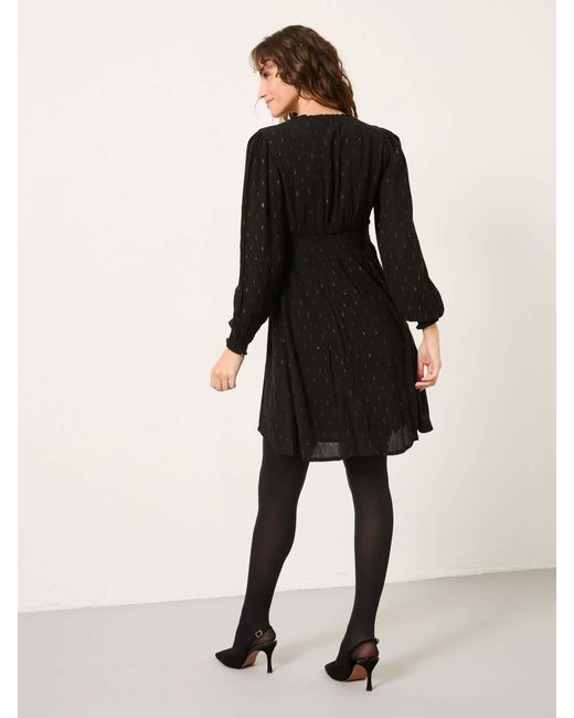 FatFace Black Fatface Jesse Regular Metallic Mini Dress