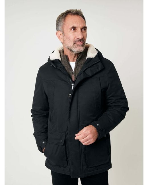 Saltwell Gray Borg Lined Parka Jacket for men