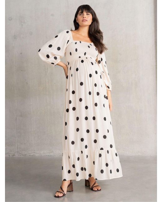 Seraphine White Maternity Maxi Dress