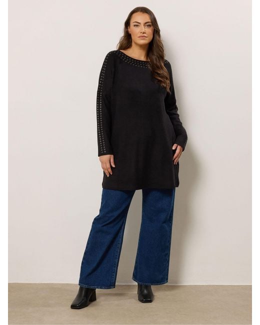 Evans Black Eyelet Jumper