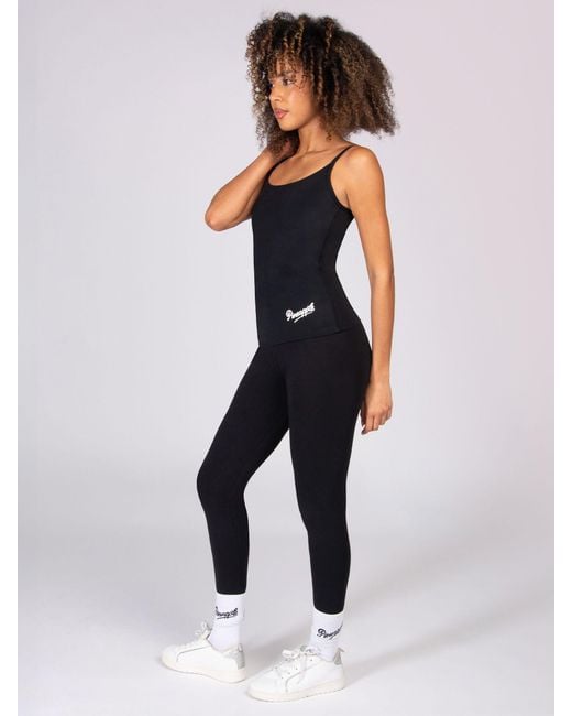 Pineapple Black Supersoft Strappy Vest