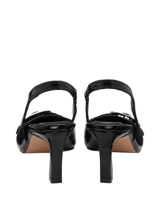 Lotus Black Slingback Shoes
