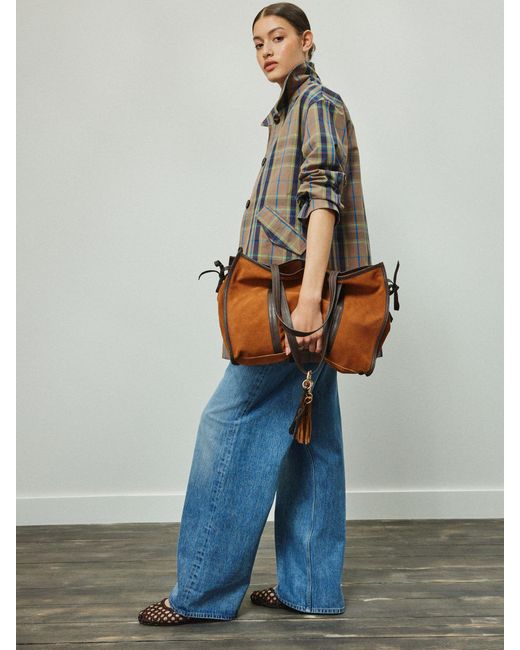 Next Natural Neutral Checked Trench Coat