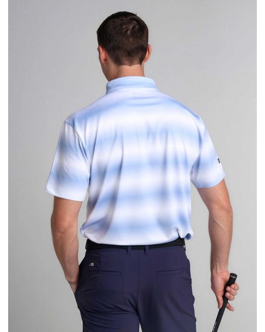 ATSG White Gradient Polo Shirt for men