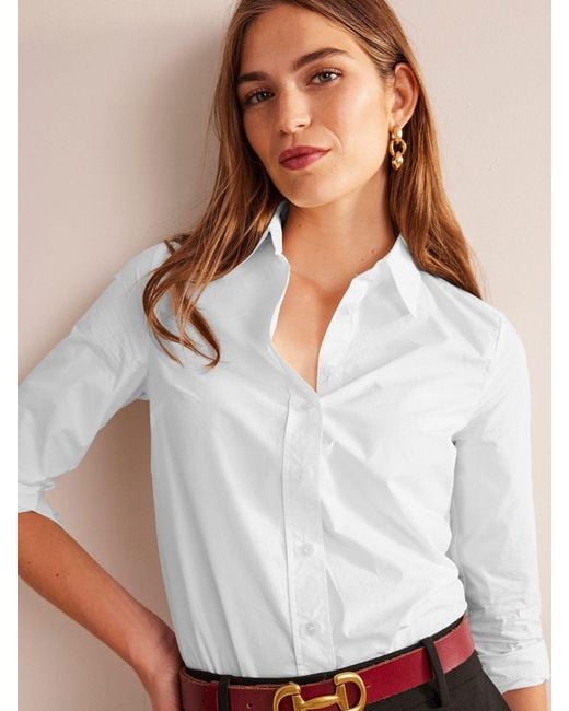 Boden White Sienna 100% Cotton Shirt