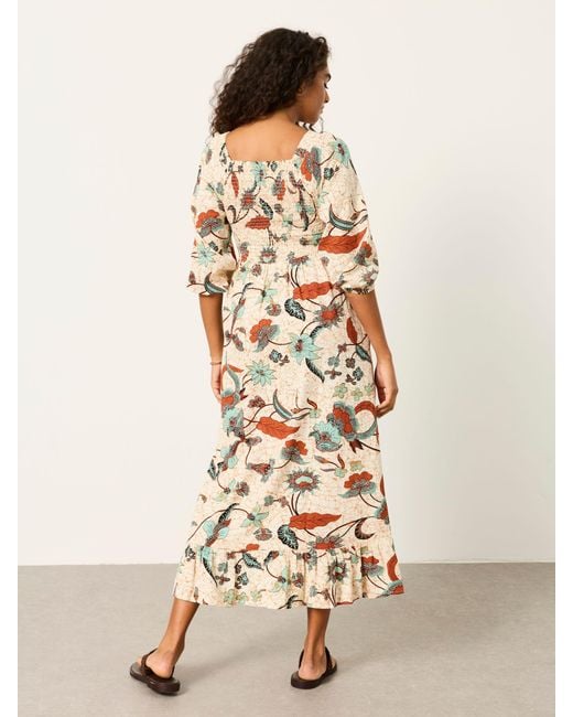 FatFace Natural Fatface Adele Regular Midi Dress