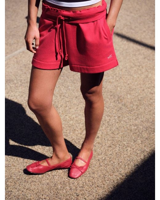 Self Red Shorts