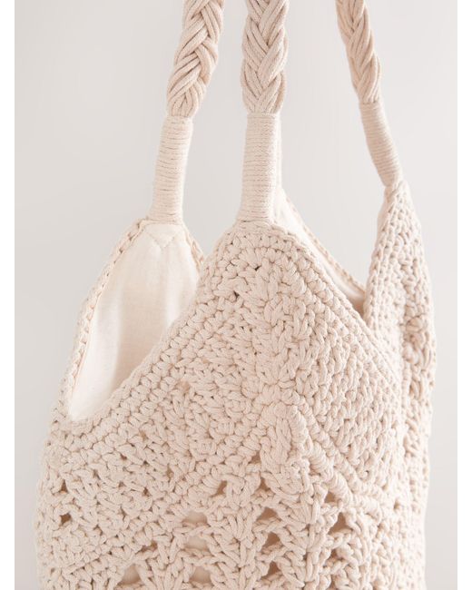 Next Blue Macrame Shoulder Bag