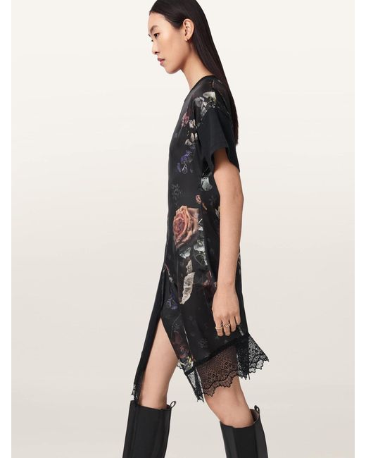 lana lace dress allsaints AllSaints Lana Lace Knot Dress | Black