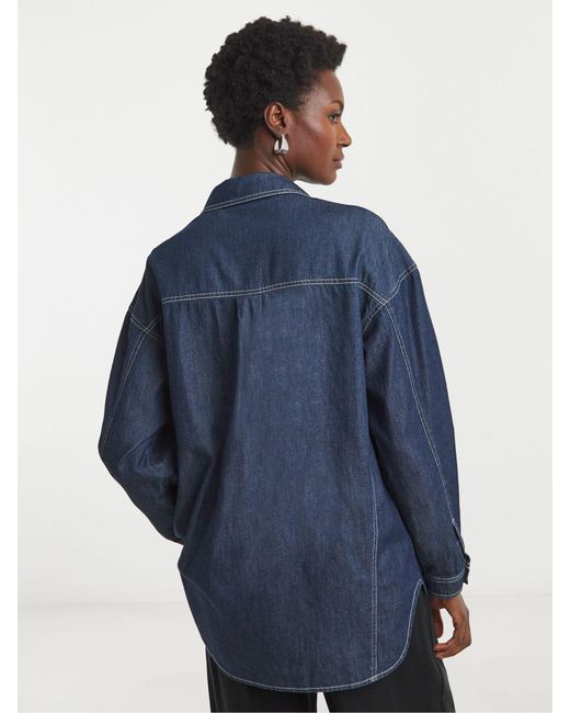 JD Williams Blue Oversized Denim Shirt
