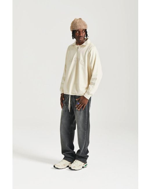 Nicce London Fairway Zip Sweatshirt in Natural for Men Lyst UK